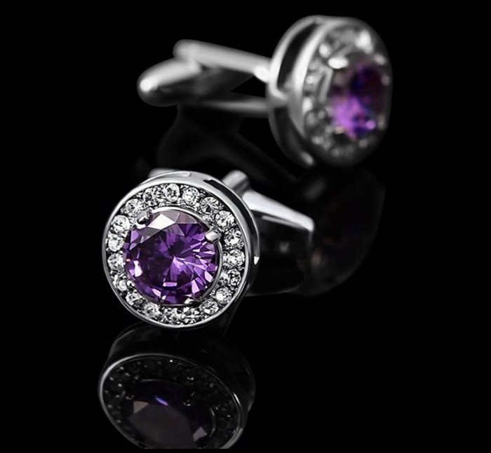 Purple Halo cufflink set